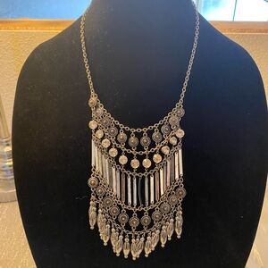 Elegant Silver Statement Necklace